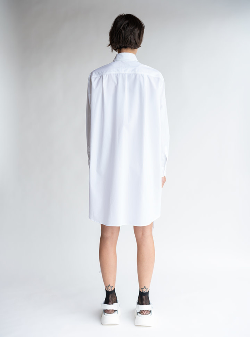 ワンピース MAISON MARGIELA White Poplin Shirt Mini Dress MM6 Maison Margiela Poplin Shirt Dress - White | Garmentory