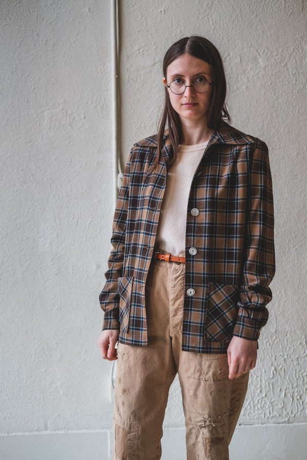 Vintage Wool Plaid Shirt - Blue/Brown Vintage Wool Plaid Shirt - Blue/Brown