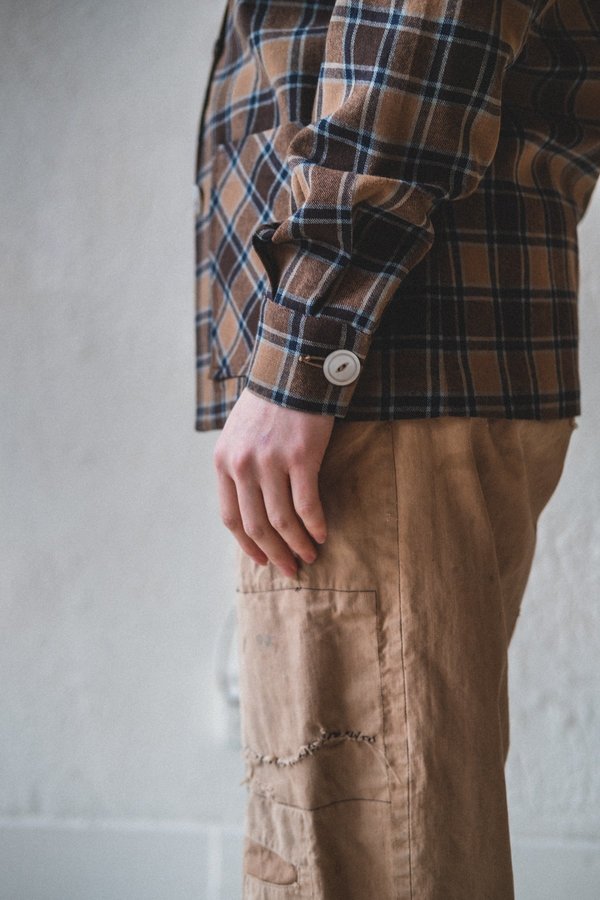 Vintage Wool Plaid Shirt - Blue/Brown Vintage Wool Plaid Shirt - Blue/Brown