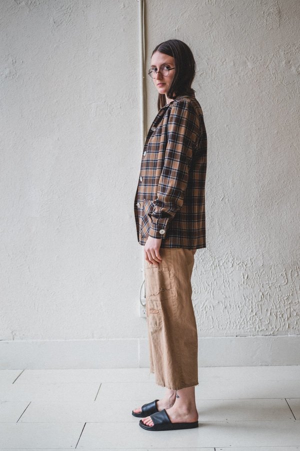 Vintage Wool Plaid Shirt - Blue/Brown Vintage Wool Plaid Shirt - Blue/Brown