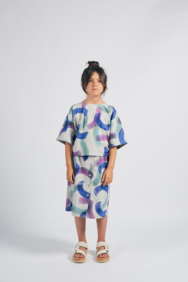 KIDS Bobo Choses All Over Painted Jersey Skirt - GREY KIDS Bobo Choses All Over Painted Jersey Skirt - GREY