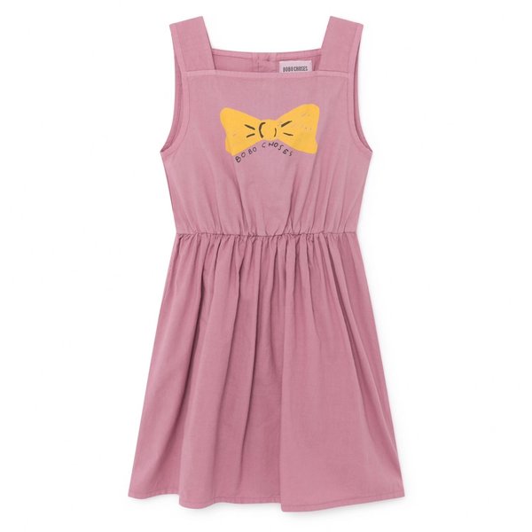 KIDS Bobo Choses Bow Woven Dress - PINK KIDS Bobo Choses Bow Woven Dress - PINK