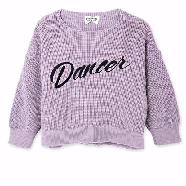 kids bobo choses dancer knitted jumper - lavendar kids bobo choses dancer knitted jumper - lavendar