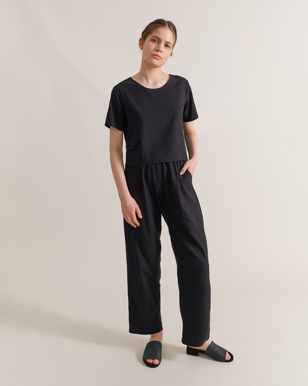 Maria Morgana Raw Silk Pants - Black Maria Morgana Raw Silk Pants - Black
