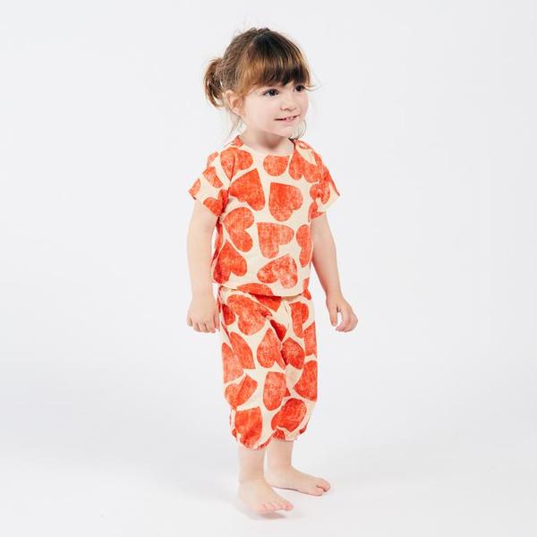 Kids Bobo Choses Short Sleeved Blouse - All Over Hearts Print Kids Bobo Choses Short Sleeved Blouse - All Over Hearts Print