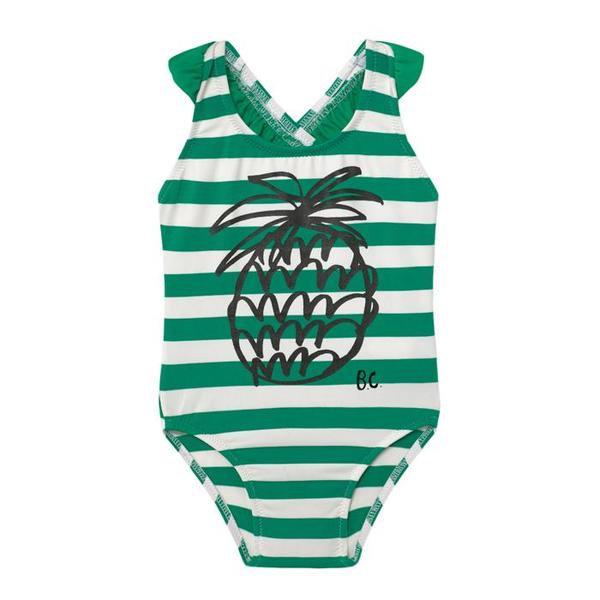 Kids Bobo Choses Swimsuit With Pineapple Print - Green/White Stripes Kids Bobo Choses Swimsuit With Pineapple Print - Green/White Stripes
