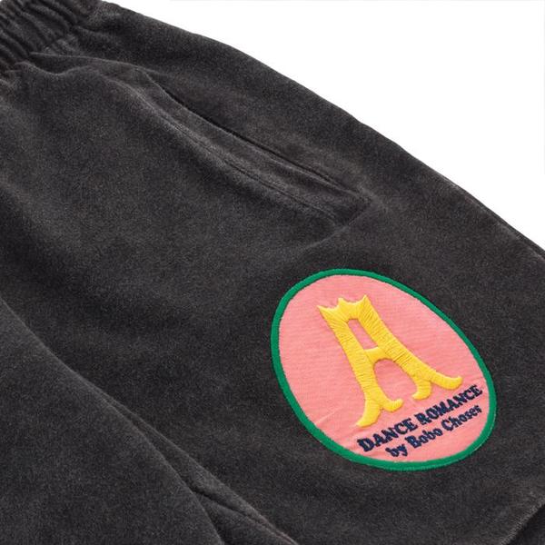 Kds Bobo Choses Fleece Shorts With Shall You Dance Patch - Black Kds Bobo Choses Fleece Shorts With Shall You Dance Patch - Black