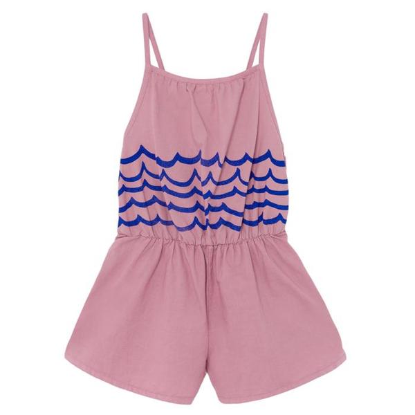 Kids Bobo Choses Sleeveless Romper With Waves Print - Pink Kids Bobo Choses Sleeveless Romper With Waves Print - Pink