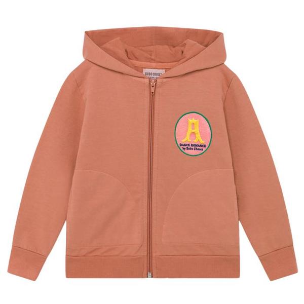 Kids Bobo Choses Sweatshirt With Hood And Sunrise Embroidery - Brown Kids Bobo Choses Sweatshirt With Hood And Sunrise Embroidery - Brown