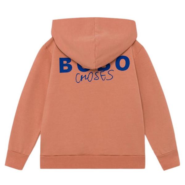 Kids Bobo Choses Sweatshirt With Hood And Sunrise Embroidery - Brown Kids Bobo Choses Sweatshirt With Hood And Sunrise Embroidery - Brown