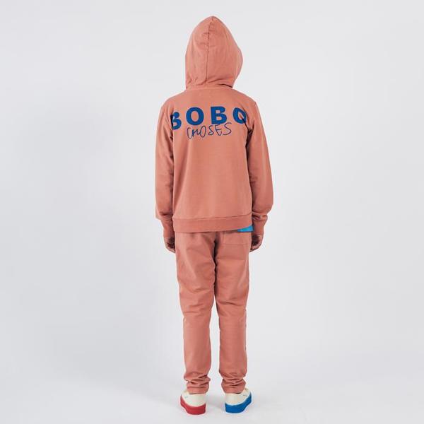 Kids Bobo Choses Sweatshirt With Hood And Sunrise Embroidery - Brown Kids Bobo Choses Sweatshirt With Hood And Sunrise Embroidery - Brown