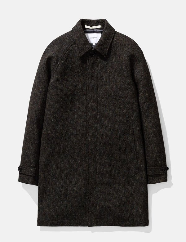 Norse Projects Svalbard Harris Tweed Coat - Black Multi Norse Projects Svalbard Harris Tweed Coat - Black Multi