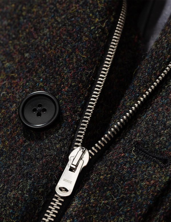 Norse Projects Svalbard Harris Tweed Coat - Black Multi Norse Projects Svalbard Harris Tweed Coat - Black Multi