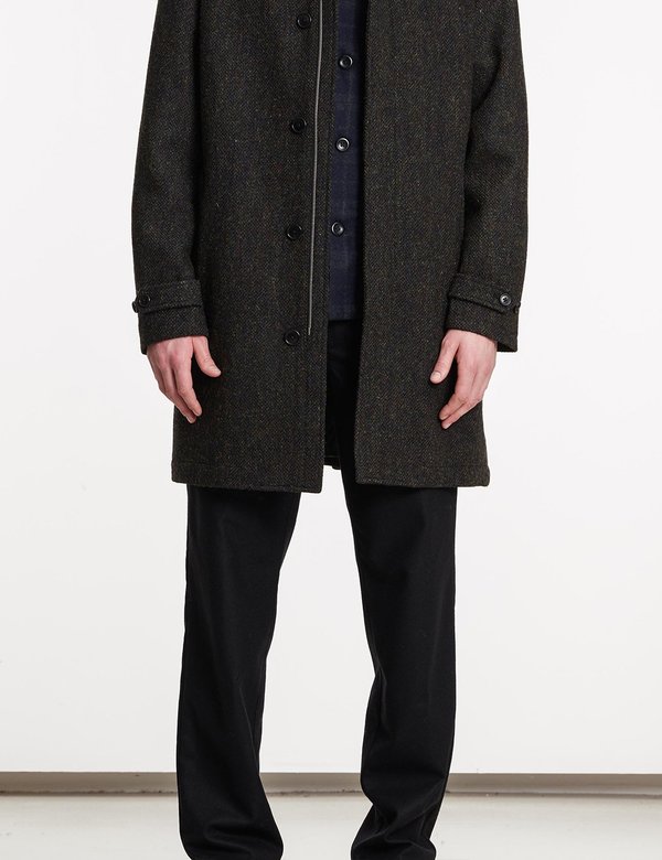 Norse Projects Svalbard Harris Tweed Coat - Black Multi Norse Projects Svalbard Harris Tweed Coat - Black Multi