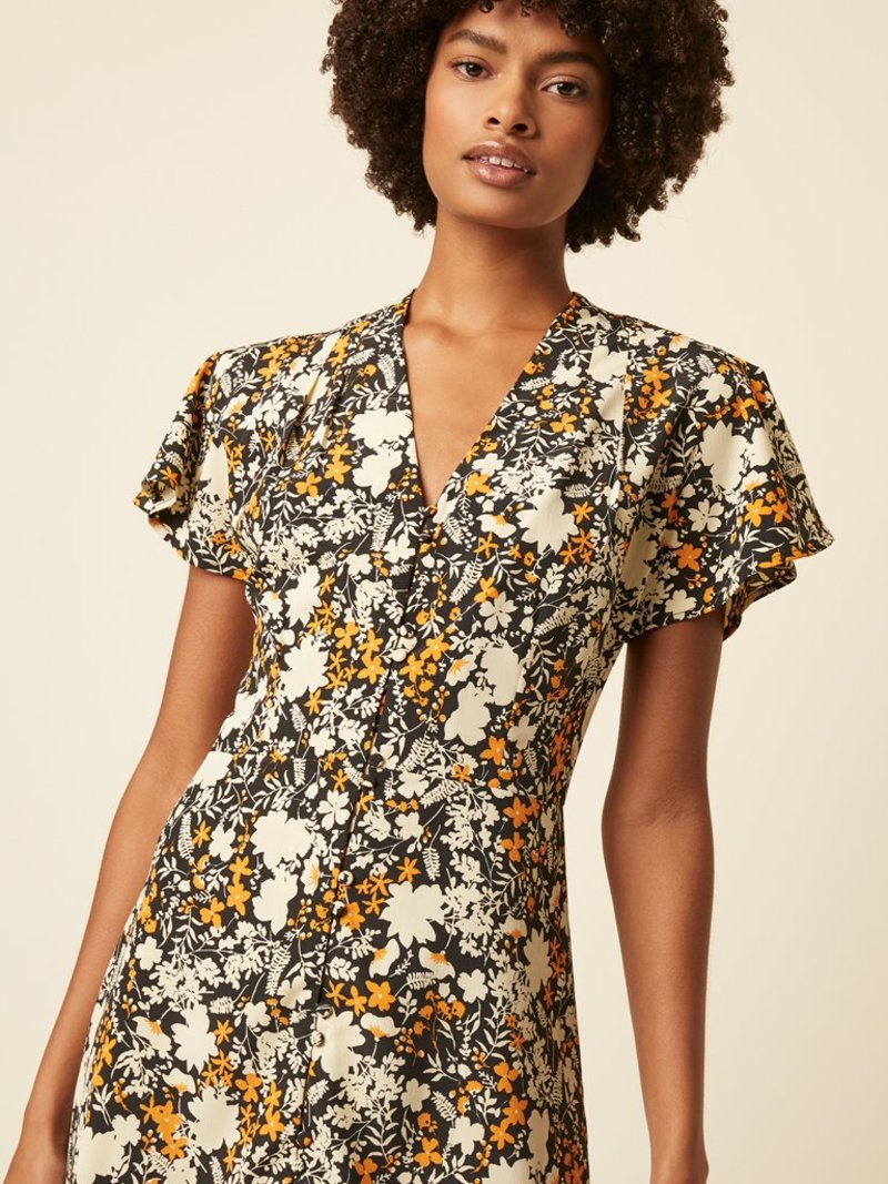 Great Plains Verbena Dress - Black Nectar