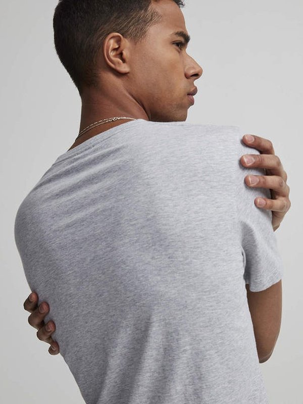 NN07 3208 Ethan Print Tee - Light Grey Melange NN07 3208 Ethan Print Tee - Light Grey Melange