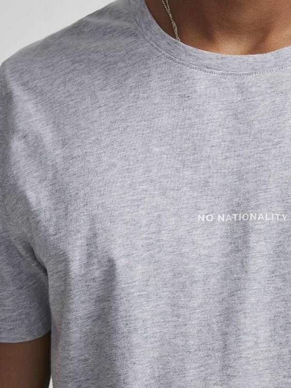 NN07 3208 Ethan Print Tee - Light Grey Melange NN07 3208 Ethan Print Tee - Light Grey Melange