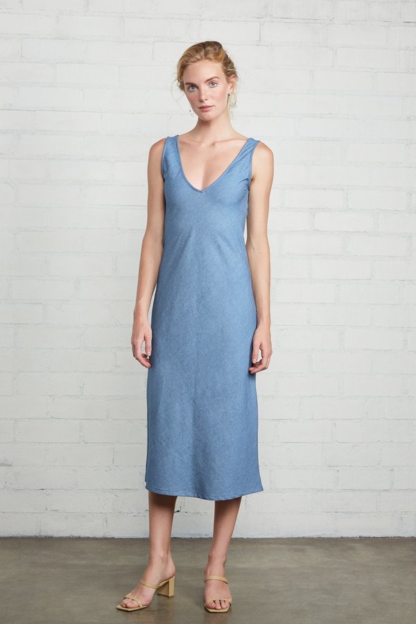 Rachel Pally Simona Dress - Stonewash Chambray Rachel Pally Simona Dress - Stonewash Chambray