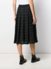a punto b wool pleated plaid skirt with pockets - Thumbnail 2