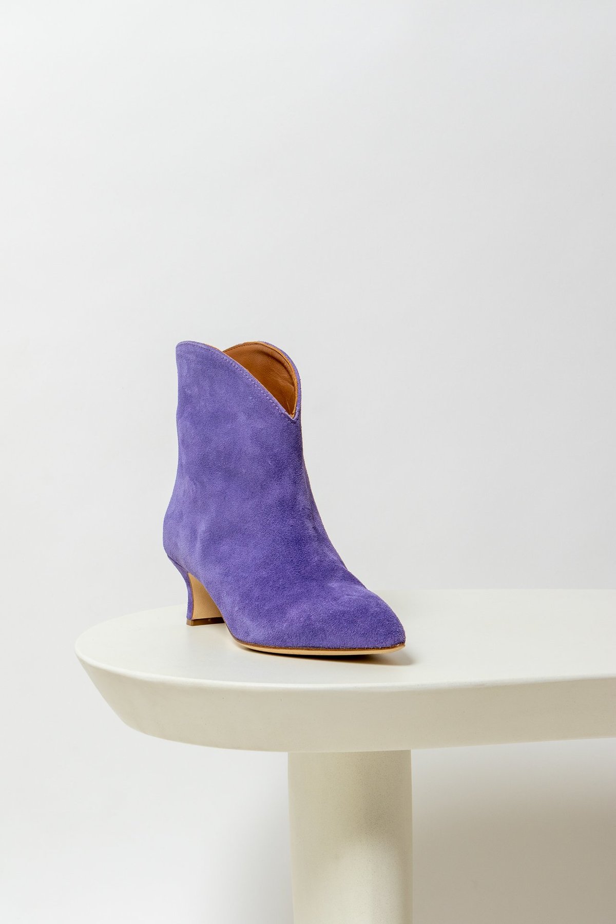Paris Texas Velour Rounded Ankle Boot - lilac - Image 3 of 6