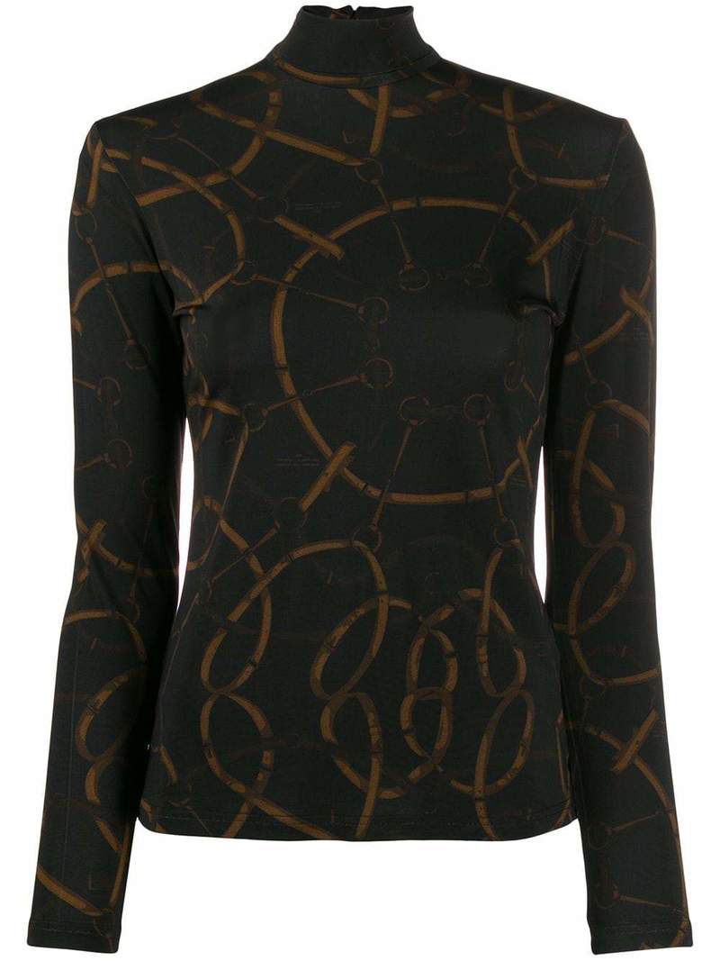 ROKH Mask Top - Dark Chain Print | Garmentory
