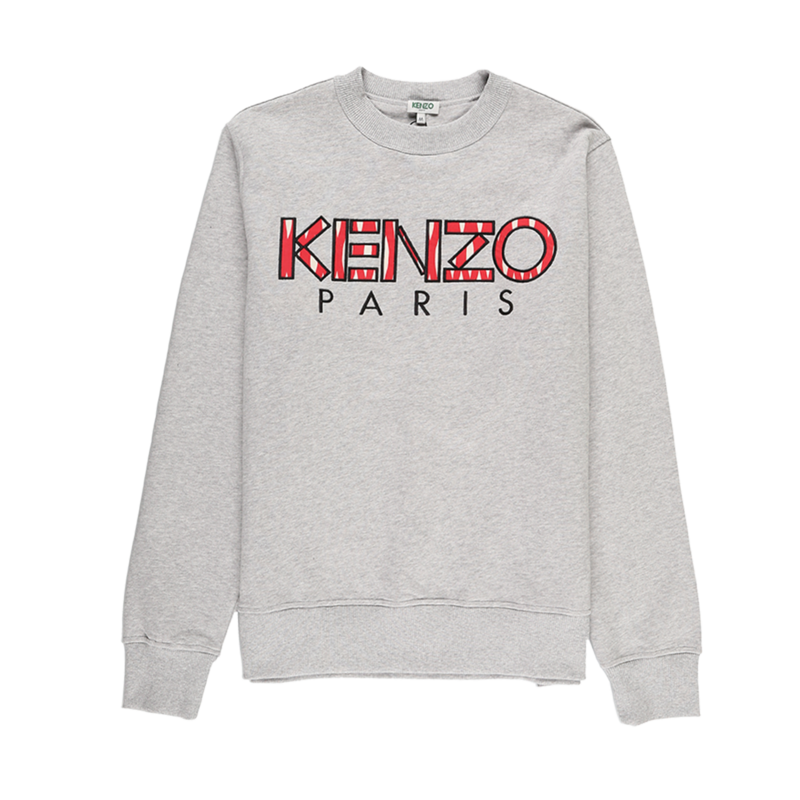 ★KENZO★ Paris Sweatshirt White FD55SW4474ME01 FD55SW4474ME Kenzo Paris White Tiger Head Embroidered Hoodie Sweatshirt