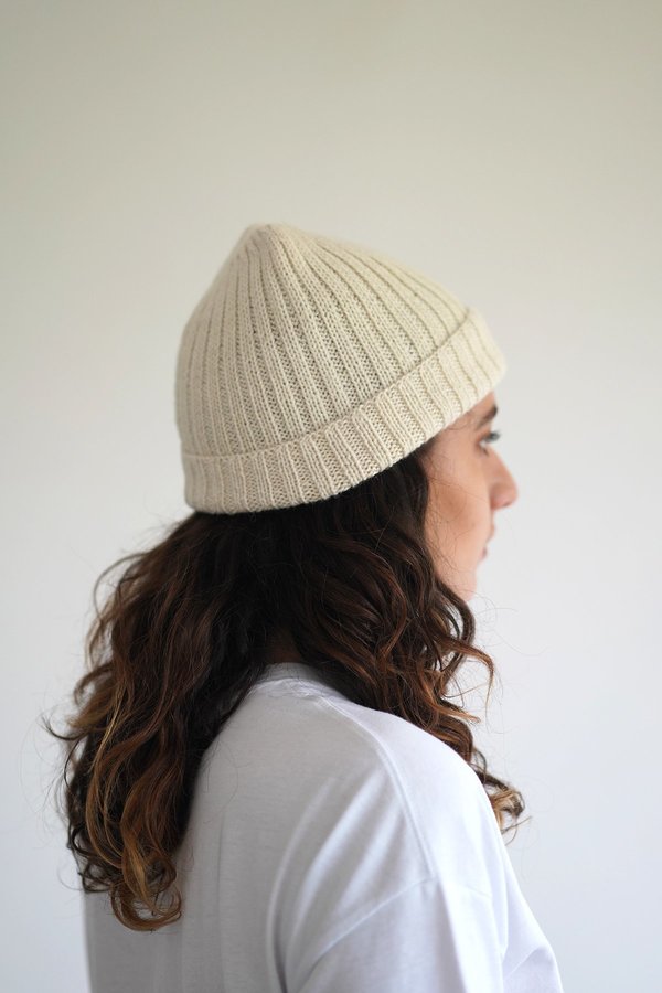 Solosix Essential Rib Beanie - Ecru Solosix Essential Rib Beanie - Ecru