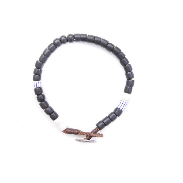 Unisex Made Solid Antique African Trade Bead Bracelet Unisex Made Solid Antique African Trade Bead Bracelet