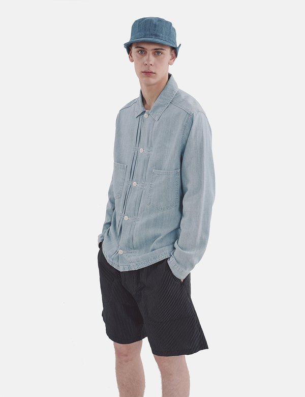YMC Kit Denim Shirt - Indigo Bleach YMC Kit Denim Shirt - Indigo Bleach