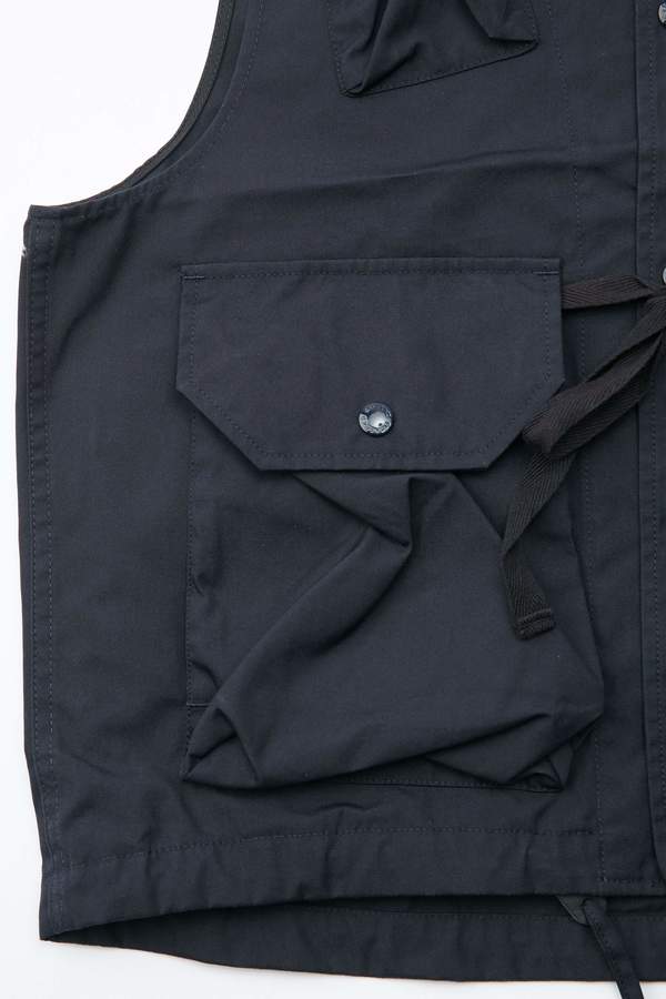 トップス Engineered Garments FIELD VEST PC POPLIN Engineered Garments PC Poplin Field Vest - Dark Navy