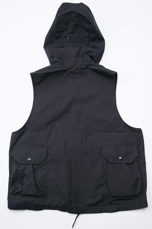 トップス Engineered Garments FIELD VEST PC POPLIN ENGINEERED GARMENTS : Field Vest-PC Poplin (Black) – Reggieshop
