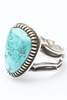 Lyle Secatero Turquoise Triangular Ring - Silver - Thumbnail 2