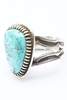 Lyle Secatero Turquoise Triangular Ring - Silver - Thumbnail 4