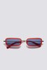 Sun Buddies Metal Jet Sunglasses - Silver/Red - Thumbnail 1