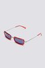 Sun Buddies Metal Jet Sunglasses - Silver/Red - Thumbnail 2