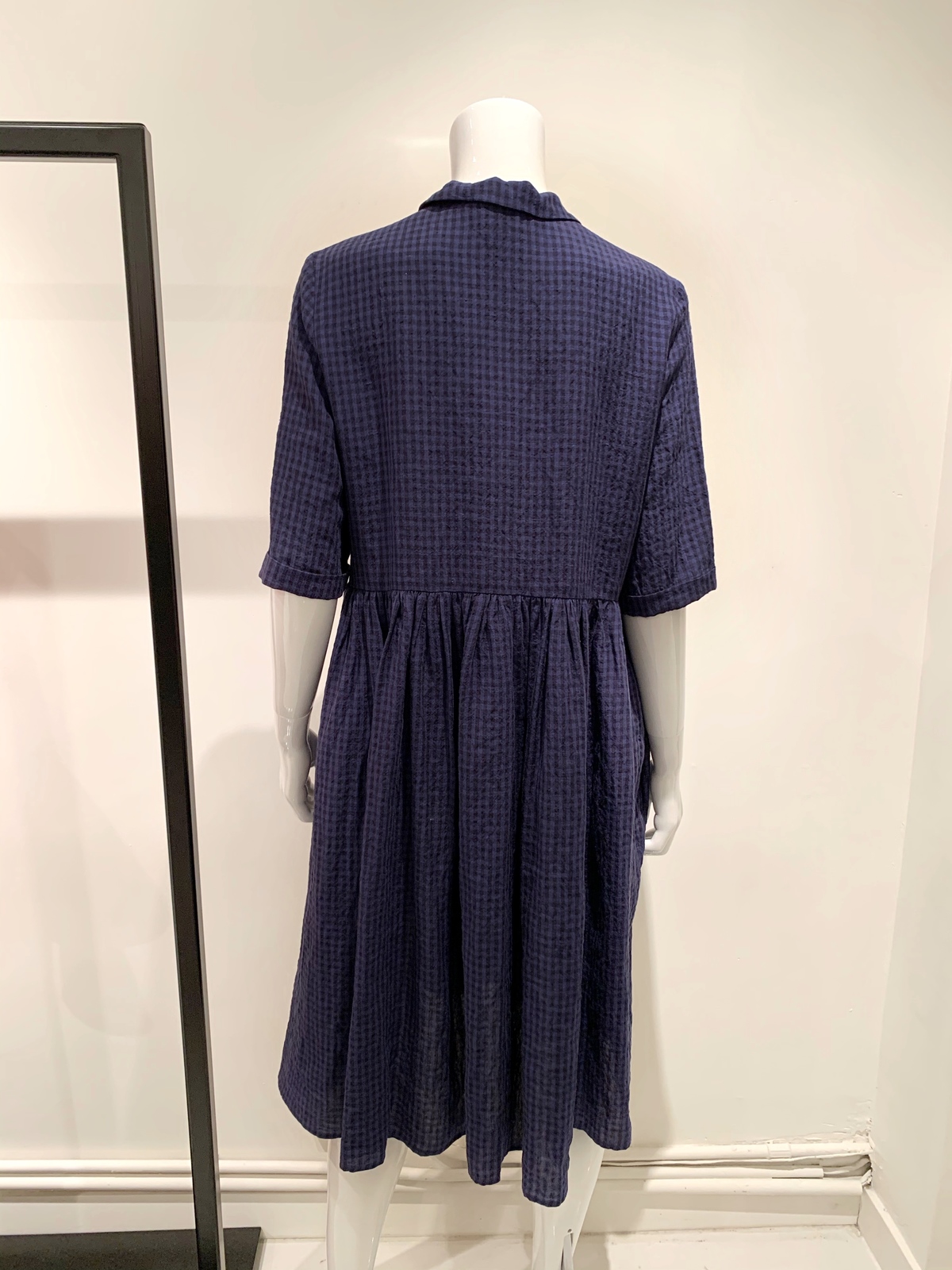 a punto b linen gingham check button front dress - Image 2 of 6