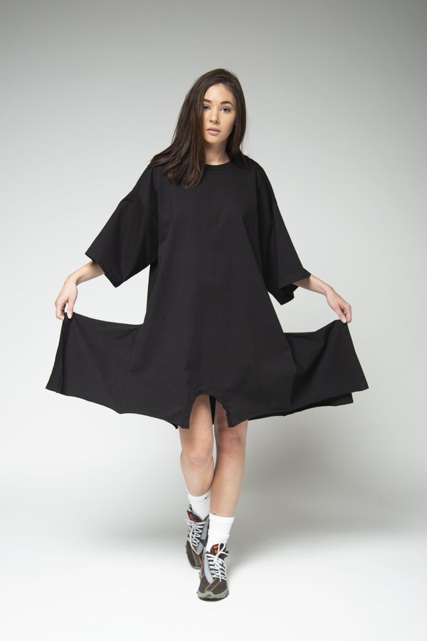 MM6 Maison Margiela T-Shirt Dress - black | Garmentory