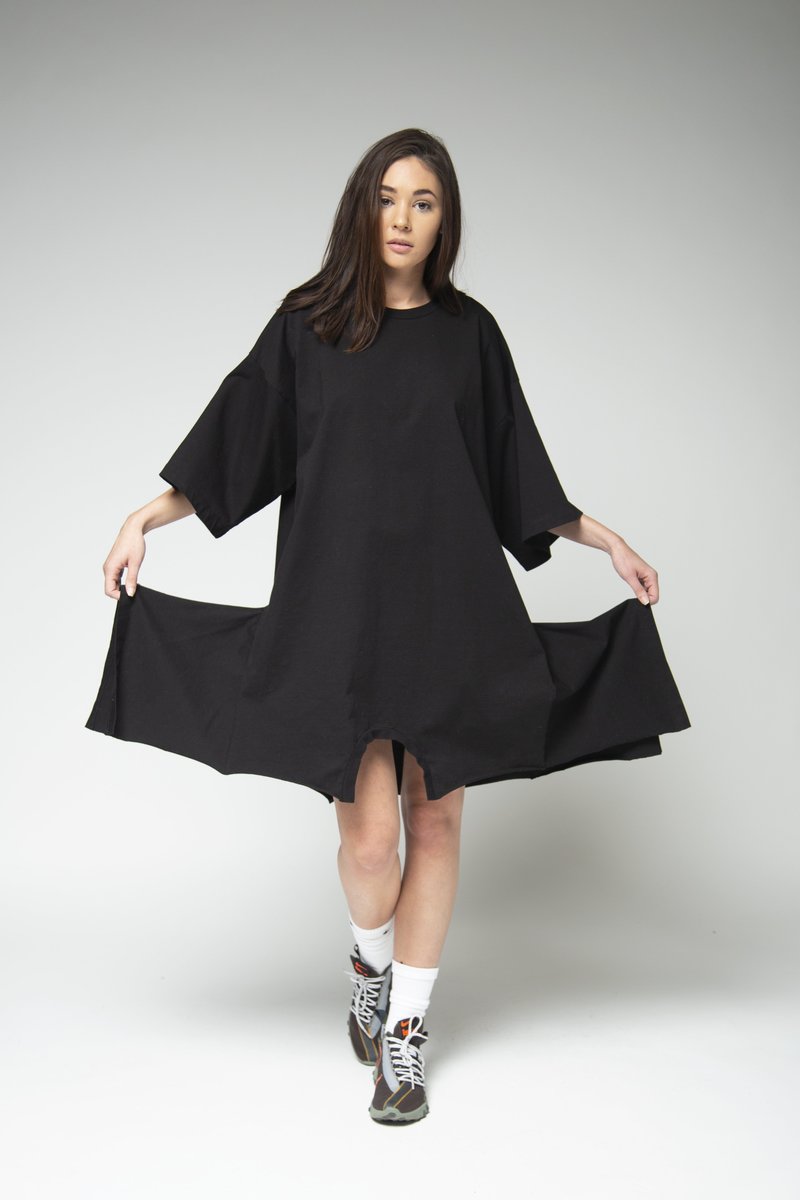 MM6 Maison Margiela T-Shirt Dress - black | Garmentory