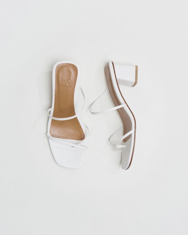 LOQ Manola sandal - Blanco Croc LOQ Manola sandal - Blanco Croc