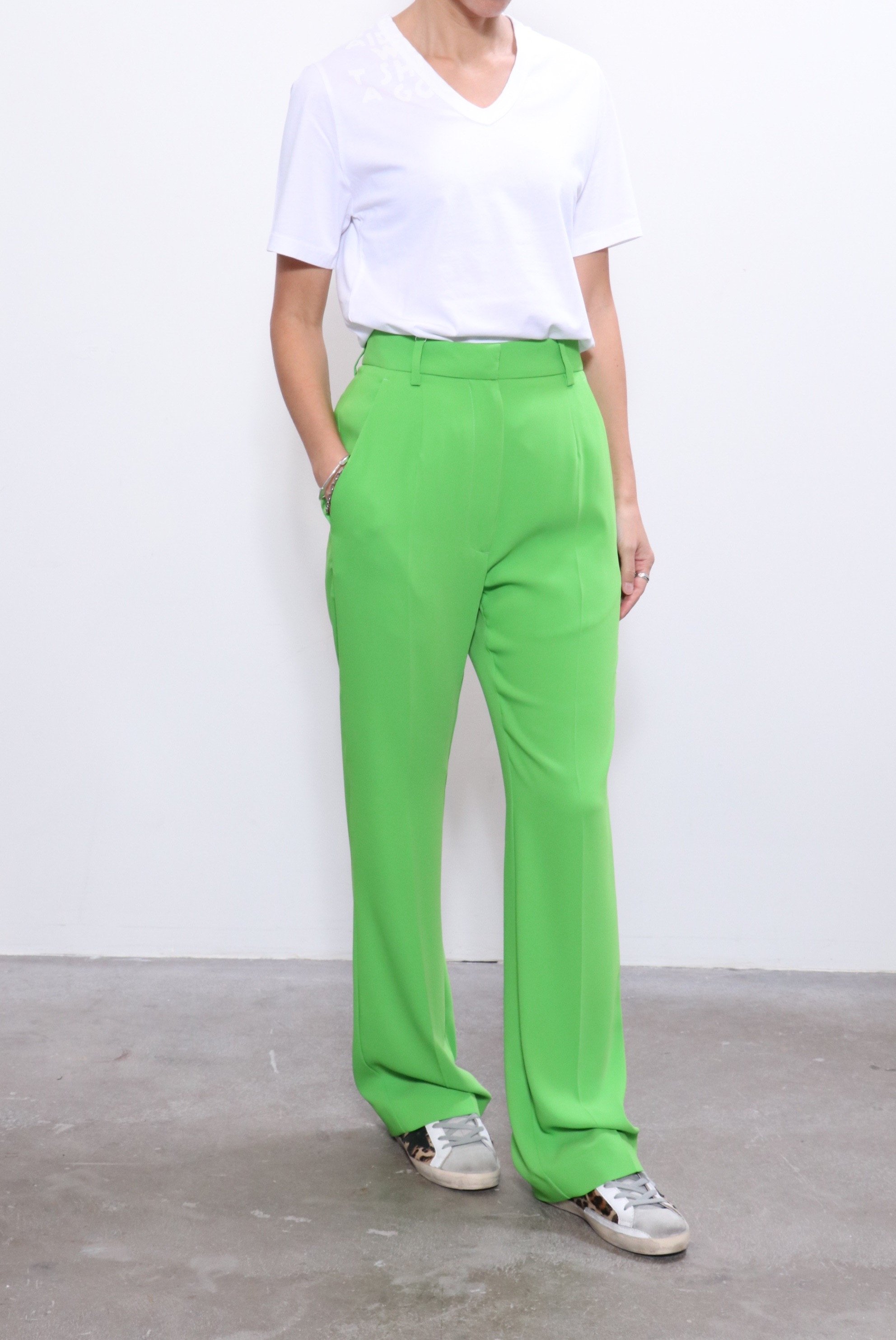 MM6 Maison Margiela Pleat Front Trouser - Green Apple