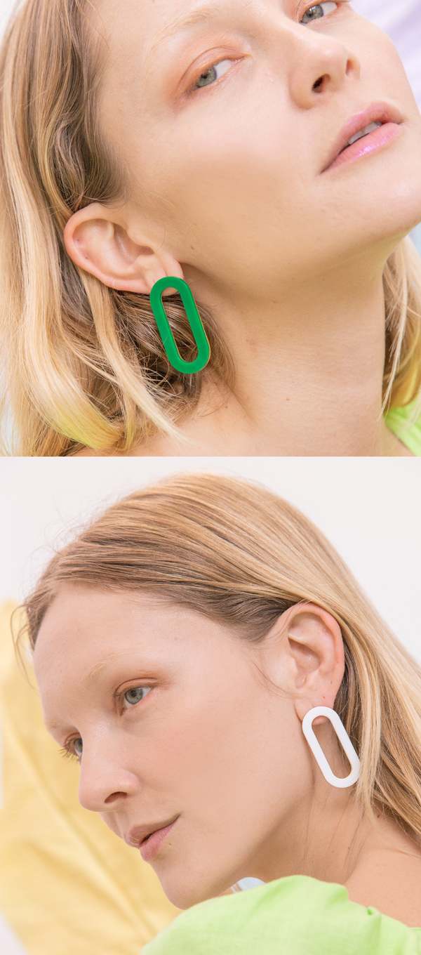 Matter Matters Acrylic Oval Earrings Matter Matters Acrylic Oval Earrings