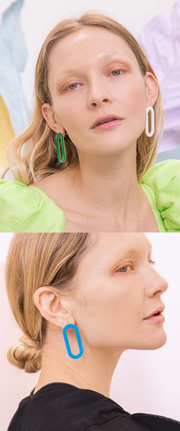 Matter Matters Acrylic Oval Earrings Matter Matters Acrylic Oval Earrings