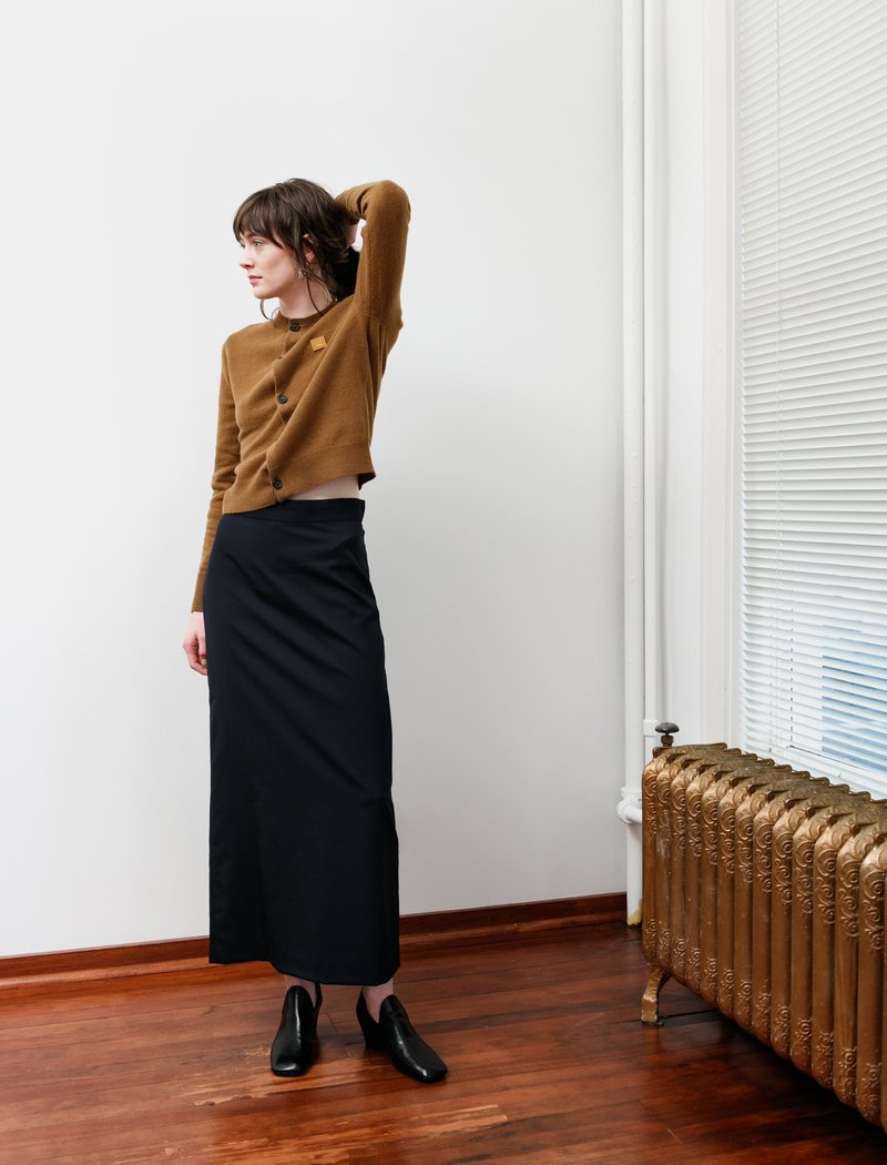 Y's　SKIRT Ys by Yohji Yamamoto Double Layer Float Skirt - Black