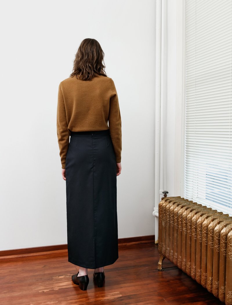Ys by Yohji Yamamoto Double Layer Float Skirt - Black