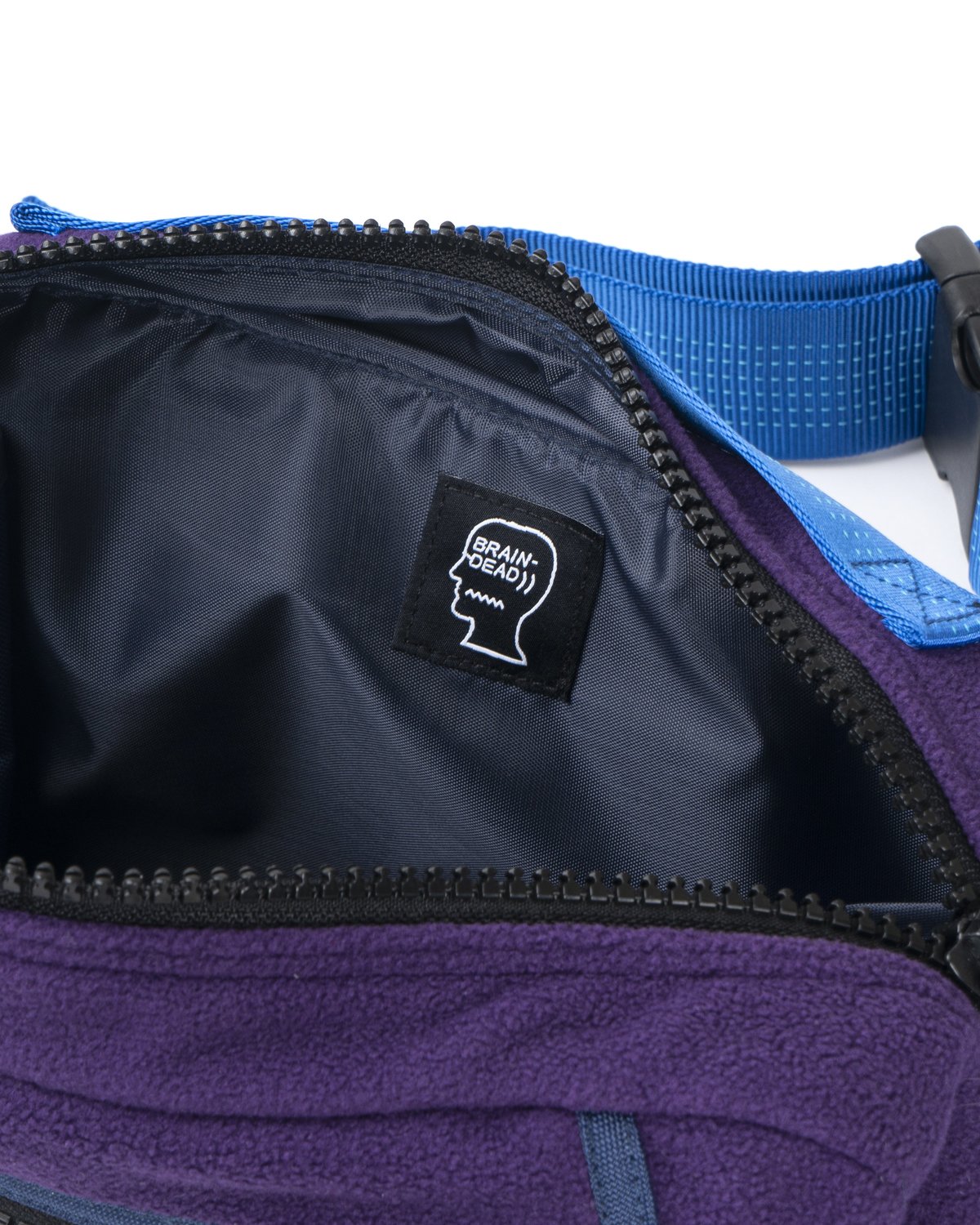 BRAIN DEAD Sherpa Rush Hour Fanny Pack - Purple/Navy