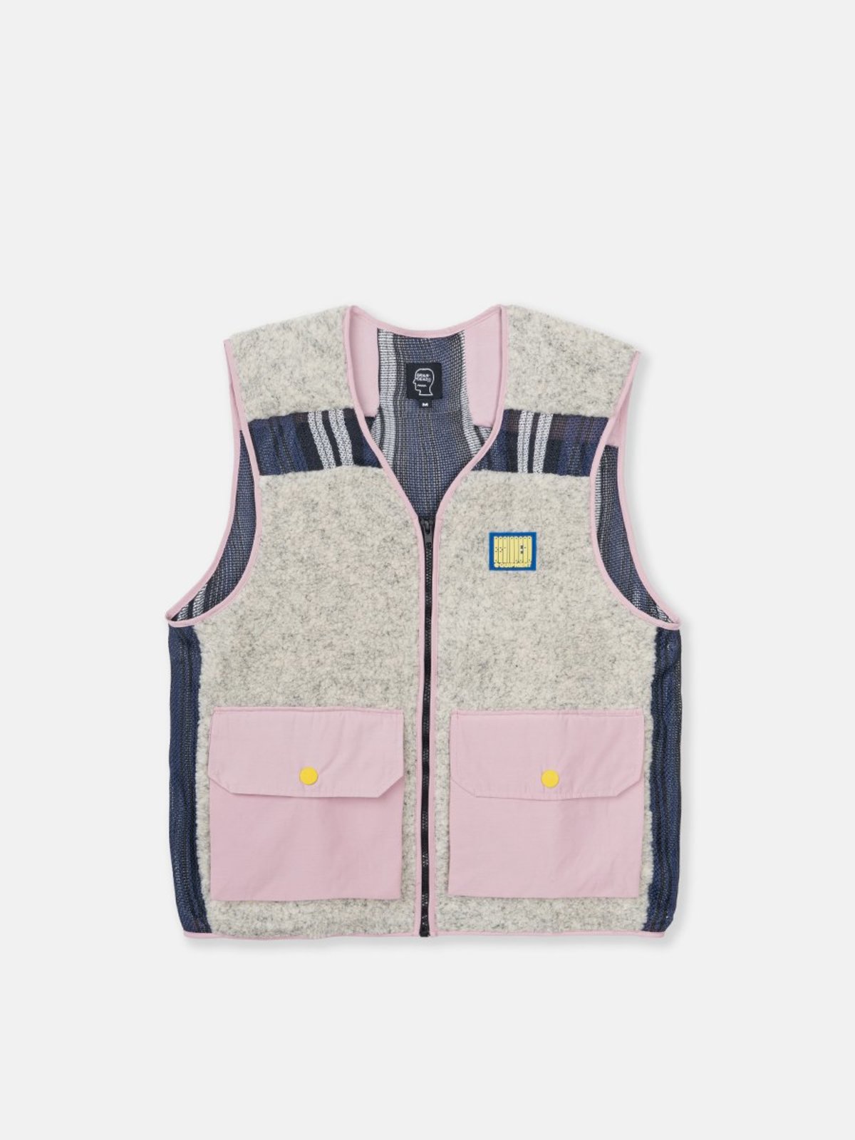 BRAIN DEAD Sherpa Tactical Vest - Cream/Dust Pink | Garmentory
