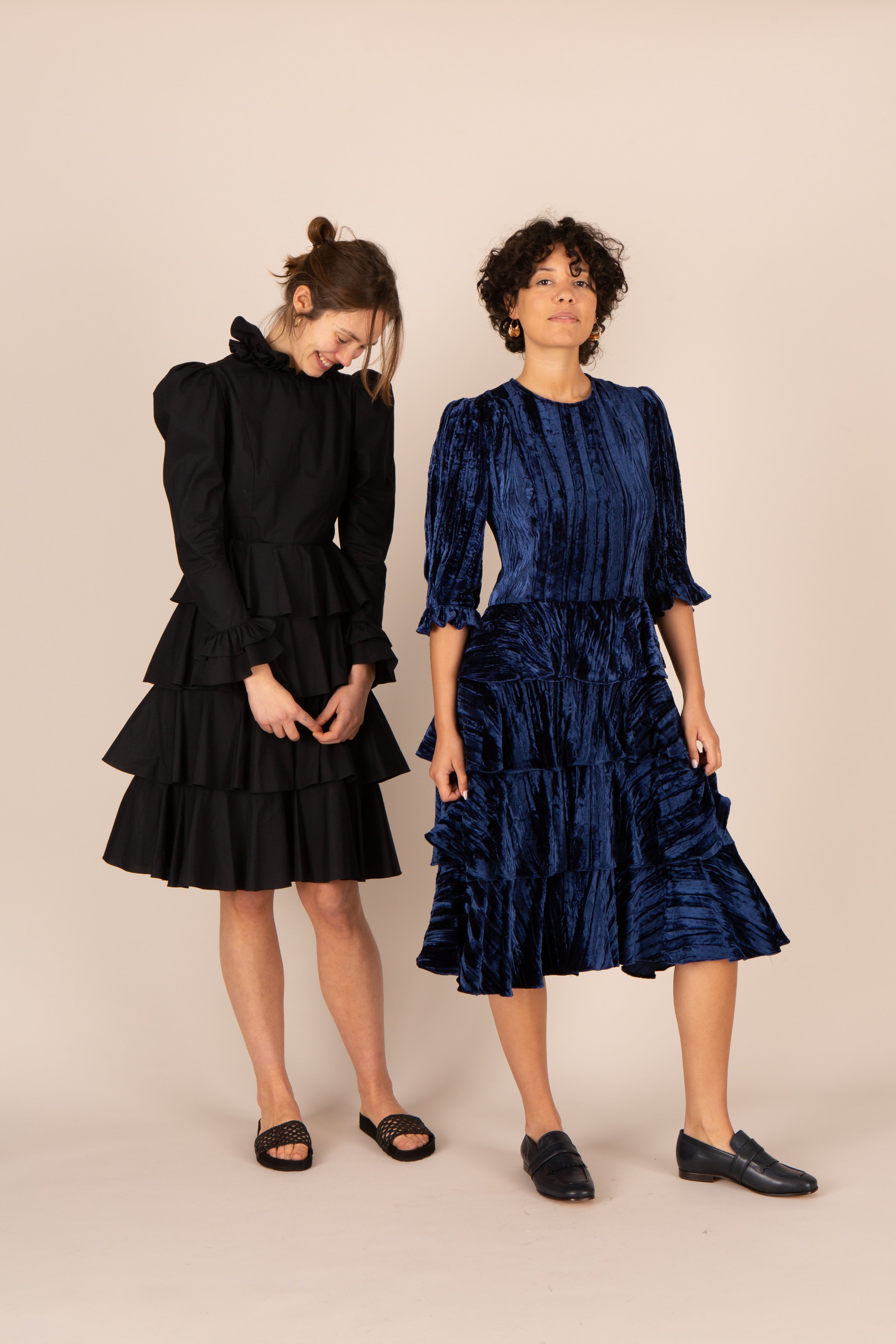 Batsheva Confection Cotton Dress Black Garmentory