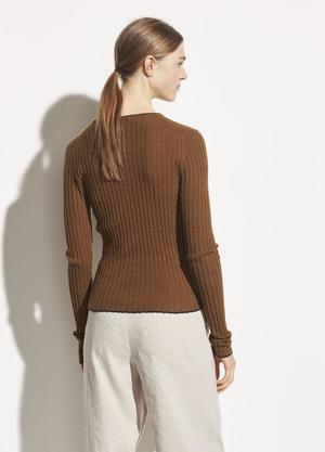Vince Micro Stripe Cashmere Crew 