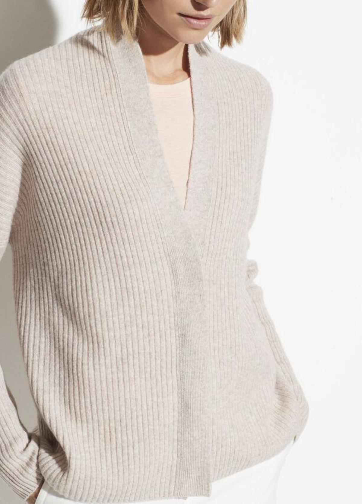 Vince Wool Cashmere Ribbed Button Cardigan Garmentory