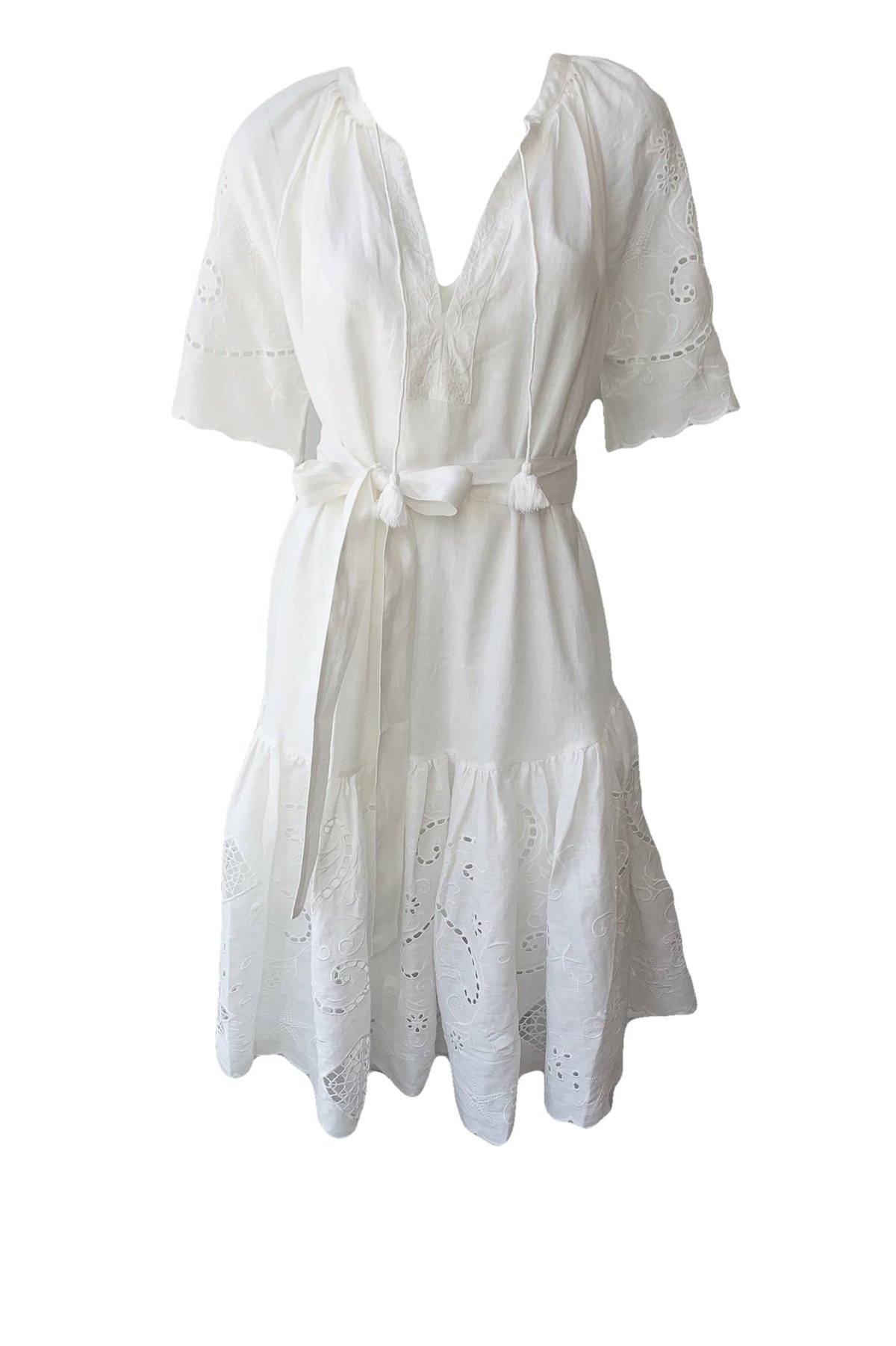 SPELL & THE GYPSY COLLECTIVE Lala Linen House Dress - White